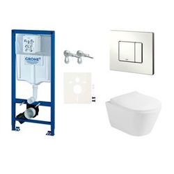 Cenově zvýhodněný závěsný WC set Grohe do lehkých stěn / předstěnová montáž+ WC Glacera Ava SIKOGRSAVA2S