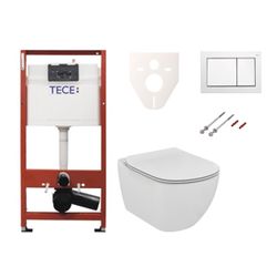 Závěsný set WC Ideal Standard TESI + modul TECE s tlačítkem TECEbase (bílá) SIKOTSE0