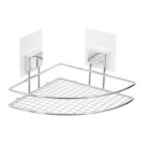 Nástěnná rohová samodržící polička Compactor Bestlock Magic Bath Rack